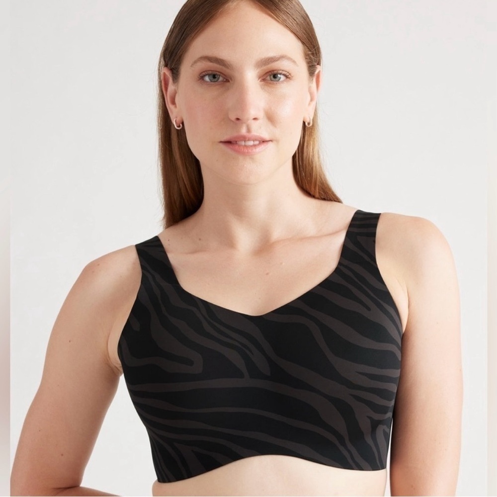 KNIX Catalyst Sports Bra High Impact NEW Size 8 (40D - 40E) Zebra print Black